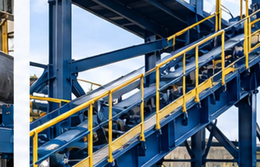 Conveyor structure and supporting steel framework